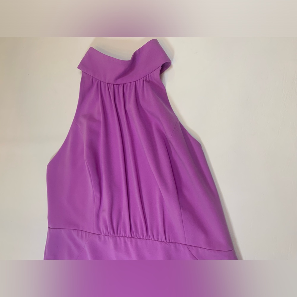 HALSTON womens Sleeveless Mock Neck Dress with Strap Cocktail Dress size 14 (H) - Picture 8 of 12